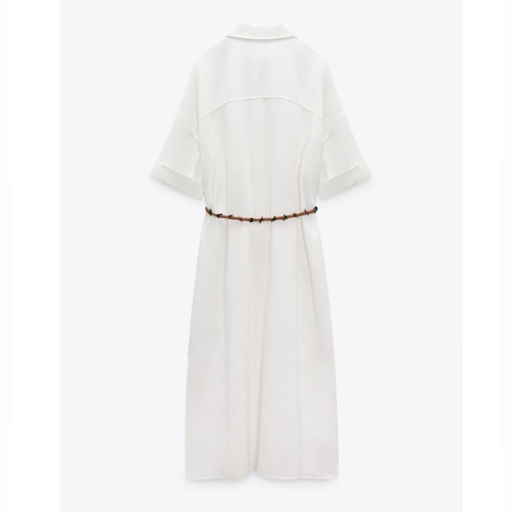 Zara Linen Blend Dress - Picture 8 of 9